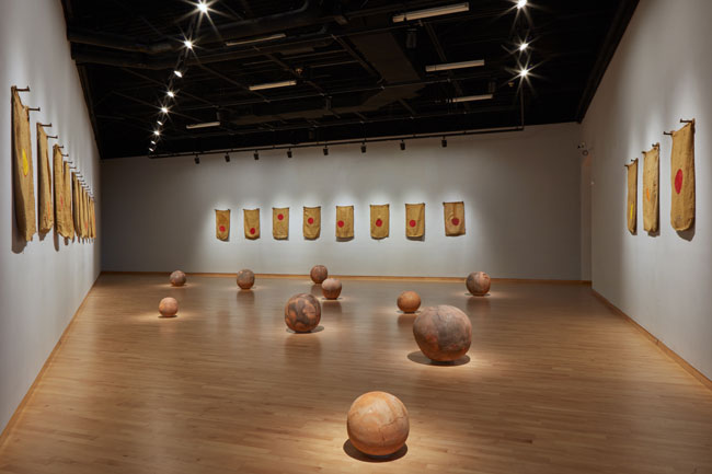 Bosco Sodi: Básico installation view at USF Contemporary Art Museum. Photo by Will Lytch.