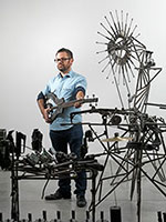 Pedro Reyes with his installation Disarm, 2012. (photo: Ken Adlard) 
